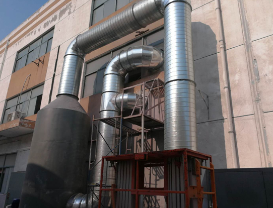  What equipment is required for waste gas treatment?